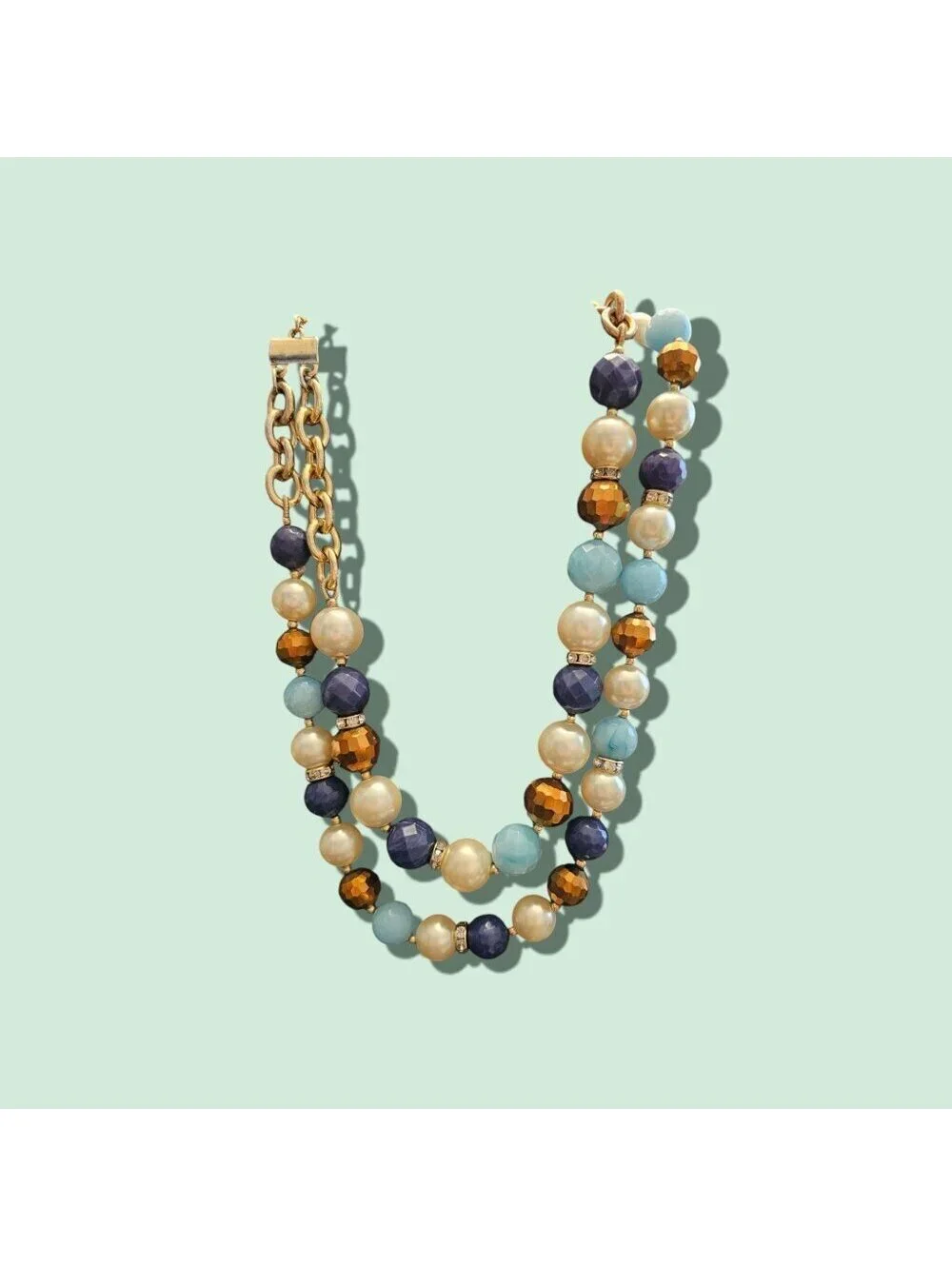Vintage Double Strand Bill Blass Necklace 16